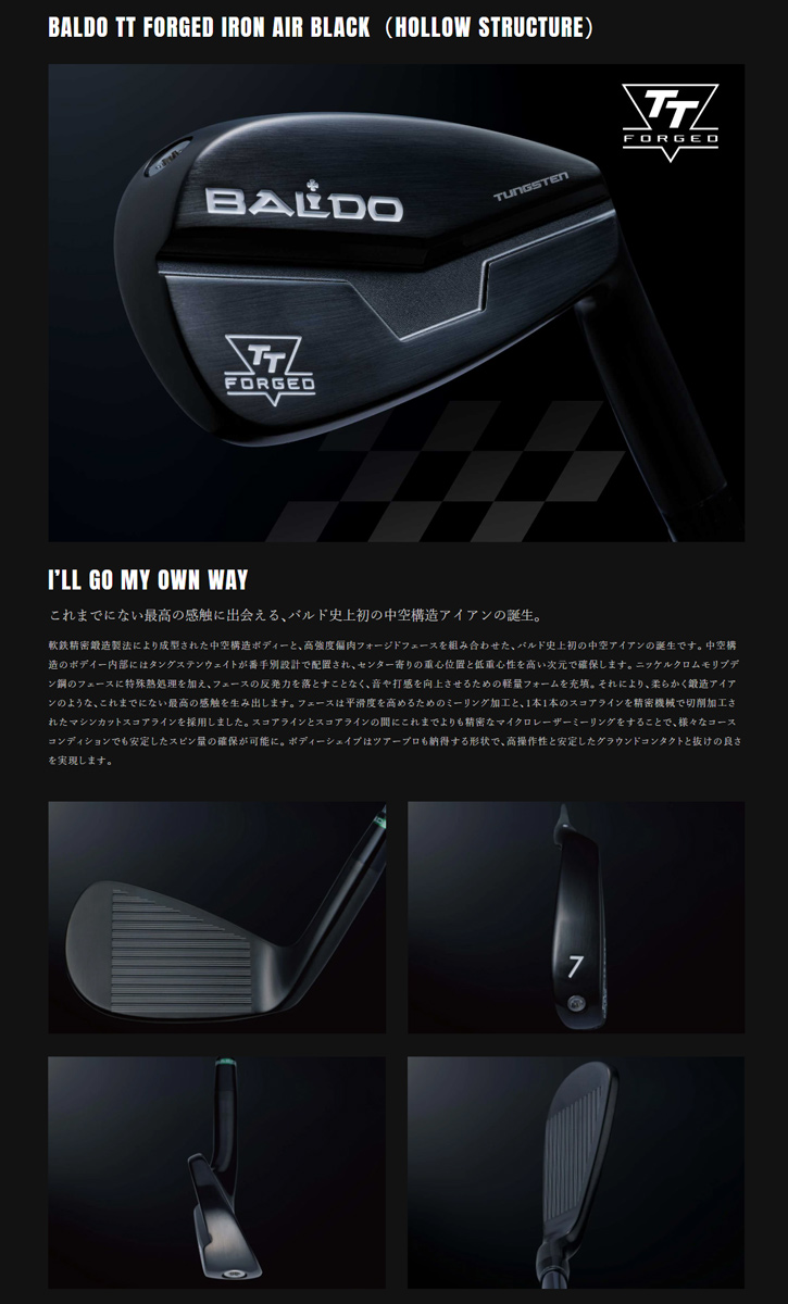 2024 TT FORGED IRON AIR（HOLLOW STRUCTURE） - カスタムゴルフクラブ